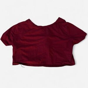 Women's Burgundy Crop Top